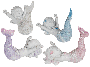 Polyresin Mermaid with Glitter